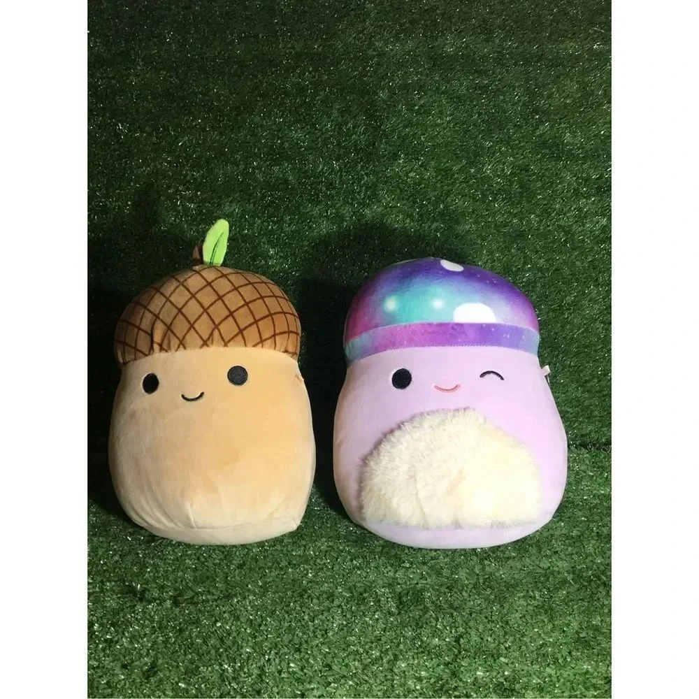 Kids squishmallows plush toys acorn/galaxy mushroom minya and mac